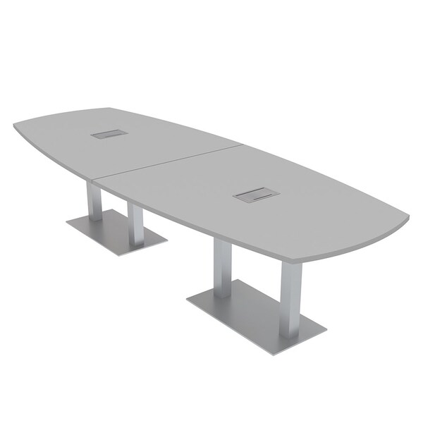 Skutchi Designs 45 in W, 145 in L, 29 in H, Engineered Wood Top, Grey HAR-ABOT-46X143-DOU-ELEC-XD01 - main